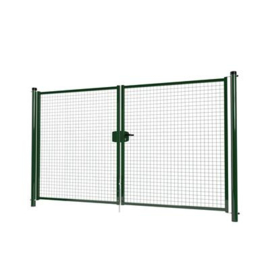 Dubbele tuinpoortset met gaasvulling 3000x1800 - RAL6009 Art. nr. TPD6009300180S prijs per Set excl. BTW