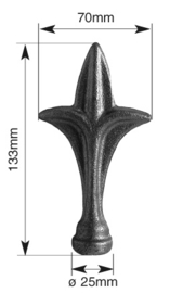 166ZST~~LASBARE SPEERPUNT 133X70MM.