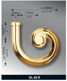 DL60R~~GEPOLIJST MESSING EINDSTUK