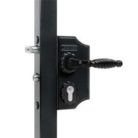 Locinox Groot sierpoortslot opbouw - profiel 30-50 mm - Zamac krukken 3006FA en cilinder - RAL6009 Art. nr. LAKQ3030H2L6009  (TH)