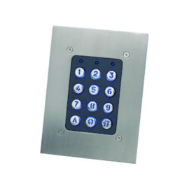XPR codeKlavier RFID inbouw, inox, metaal toetsen, 1000 codes, 2 relais, RS485 BUS Art nr. COD4606  (NE)