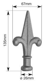 149~~LASBARE HEKPUNT 135X67MM.
