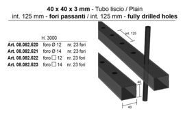 08.082.520~~L=3000mm 40x40x3mm