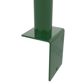 Staander Ø60 mm op L-voetplaat - 1600 mm - RAL6009 Art. nr. PRLV600960175160 prijs per Stuk(s) excl. BTW