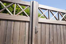 Roestvrijstalen insteekslot voor houten poorten. Art. nr. HWOOD  (TH)