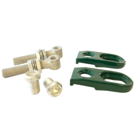 Opschroefbare scharnierset 180° voor DSM tuinpoort - RAL6005 Art. nr. SCHSETTP1806005