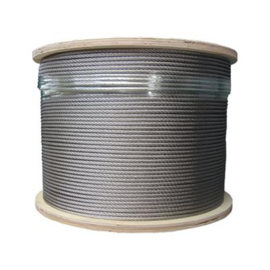 Staalkabel rvs Ø5 mm Art. nr. STAALKRVS5MM prijs per ROL1000M excl. BTW