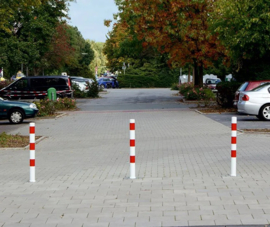 Parkeerpaal rond 76 mm, instortbaar  (PO)