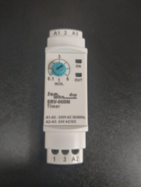 tijdrelais erv-06dm, nodig bij sommige electrosloten. werkt op 230 v en 24v. art. 7789  (QU)