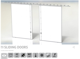 CAIS Hangar 2.2 Hangar schuifdeurbeslag, 5,6m looprail  (HO)