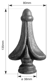 165G~~LASB. HEKPUNT 135X80X38MM.