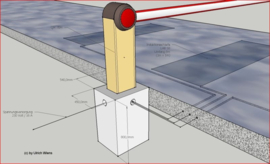 DITEC QIK4E slagboom , 230V ,max. 3500mm Excl. veer en boom. (HO)