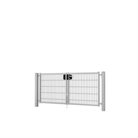 Dubbele tuinpoortset met dubbelstaafmatvulling 2000x1000 - verzinkt Art. nr. TPTDMDVV2010S prijs per Set excl. BTW