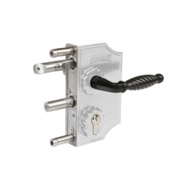 Locinox Klein sierpoortslot opbouw - profiel 30-40 mm - Zamac krukken 3006FA en cilinder - RAL9010 Art. nr. LAKY3030F2L9010 (TH)