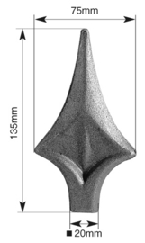160~~LASB. HEKPUNT 135X75X20MM