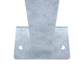 Staander 60x40 mm op L-voetplaat - 1300 mm - Verzinkt Art. nr. PLVVV60402130 prijs per Stuk(s) excl. BTW