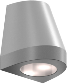 CONE85-DC-SILV - Architecturale kegelvormige wandverlichting 85mm breed, 24Vdc ZILVER. Art nr. LOC1216 ZILV