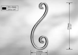 S2703~~KRUL 270X110MM - 20X6MM.