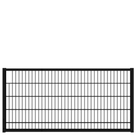 Tuinpoortvleugel 2000x1000 mm met dubbelstaafmatvulling - RAL9005 Art. nr. TPTDM9005200100 prijs per Stuk(s) excl. BTW