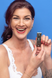 Drukknop RVS/ INOX press to exit. Afm: 28mm x 90mm. Art. 0804  (QU)