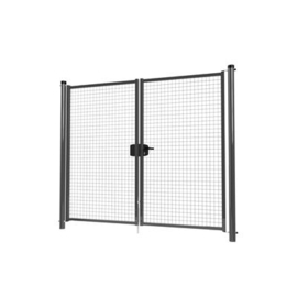 Dubbele tuinpoortset met gaasvulling 2400x2000 - RAL7016 Art. nr. TPD7016240200S prijs per Set excl. BTW