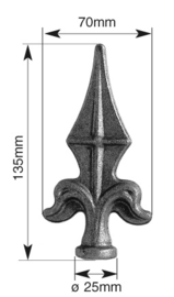 152ZST~~LASBARE SPEERPUNT 135X70MM