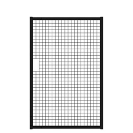 Tuinpoortvleugel 1200x1800 mm met gaasvulling - RAL9005 Art. nr. TPS9005120180 prijs per Stuk(s) excl. BTW