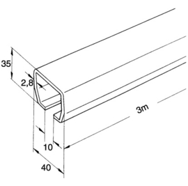 82121~~RAIL 3M - TYPE 30 VERZINKT