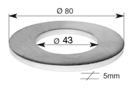 RO INOX316G80X43~~SCHIJF GESLEPEN K320 80X43X5