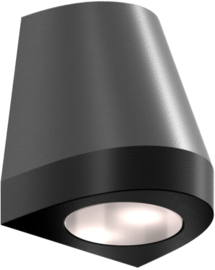 CONE85-DC-9005 - Architecturale kegelvormige wandverlichting 85mm breed, 24Vdc RAL9005. Art nr. LOC1216 9005