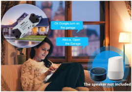 K-408 wofea, uniek type WIFI switch. met uw GSM uw poort / garagedeur openen en op uw GSM zien of de deur open of dicht is. Art. 4408  (QU)