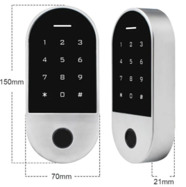 Kijzer K-HF2-BT WIFI RVS codeclavier. RVS Vandaalbestendig en weerbestendig.Art. 0258  (QU)