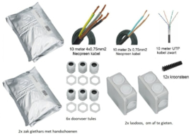 kabelset om uw ondergrondse poortopeners aan te sluiten. elektramat set voor ondergrondse motoren.  (QU)