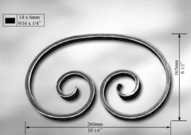 R2602~~KRUL 260MM. - 14X6MM.