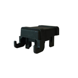 Paaldop kunststof 60x40 mm met haken - zwart Art. nr. PAALD90056040HK prijs per Stuk(s) excl. BTW