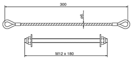 CAVO1~~FALL PROTECTION GALVANIZED STEEL CABLE L300