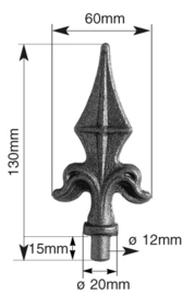 152BIS~~LASBARE SPEERPUNT 130X60MM