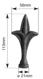 166BISZST~~LASBARE SPEERPUNT 113X56MM