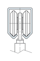 24-M~~RAIL VOOR ROLLEN MIDDEL 44MM - 6 METER