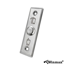 Drukknop RVS/ INOX press to exit. Afm: 28mm x 90mm. Art. 0804  (QU)