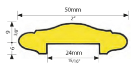 MCL50-3M~~HANDGREEP UIT SMEEDB. BRONS