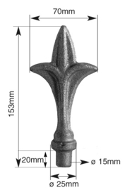 166~~LASBARE SPEERPUNT 150X70MM