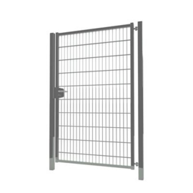 Enkele tuinpoortset met dubbelstaafmatvulling 1200x2000 - RAL7016 Art. nr. TPTDM70161220S prijs per Set excl. BTW