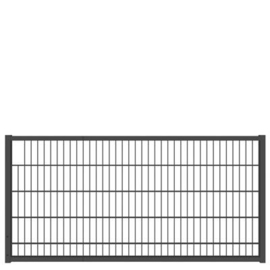 Tuinpoortvleugel 2000x1000 mm met dubbelstaafmatvulling - RAL7016 Art. nr. TPTDM7016200100 prijs per Stuk(s) excl. BTW