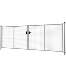 Dubbele tuinpoortset met gaasvulling 4000x1500 - verzinkt Art. nr. TPDVV400150S  prijs per Set excl. BTW