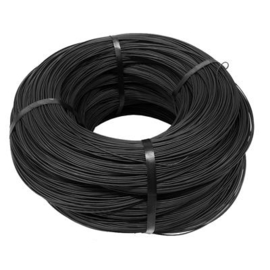 Binddraad 2,0 mm - geplastificeerd RAL9005 - rol 1900 mtr kleine wikkel ca. 300 mm Art. nr. BDN900514201900 prijs per Rol excl. BTW