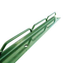 Muurlijn/gaaskam 40x20x3x1000 mm - elektrolytisch verzinkt en gecoat RAL6005 Art. nr. MUURLIJN6005100 prijs per Stuk(s) excl. BTW