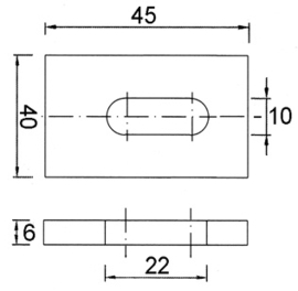 SCH40-6~~BEVESTIGINGSPLAATJE