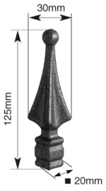 162BIS~~LASBARE SPEERPUNT 125X30MM