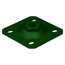 Muurplaat scharnier t.b.v scharnierassen M12 - verzinkt en gecoat RAL6009 Art. nr. BBM600912